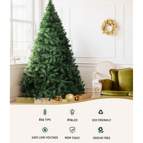 Jingle Jollys Christmas Tree 1.8m Xmas Tree Decorations 874 LED 8 Light Mode - Image 4
