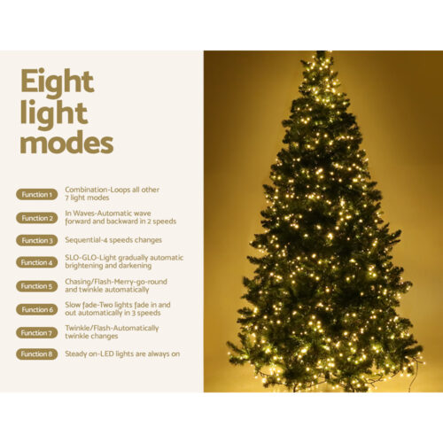 Jingle Jollys Christmas Tree 1.8m Xmas Tree Decorations 874 LED 8 Light Mode - Image 6