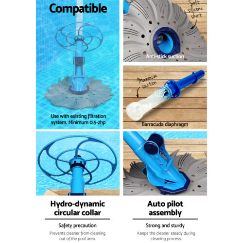 Aquabuddy Pool Cleaner Automatic Vacuum Floor Swimming Climb Wall Inground 10M - Image 5