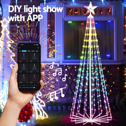 1.8M Christmas Tree 265 LED RGB Fairy Lights Jingle Jollys - Image 6