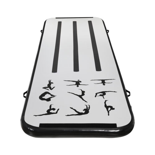 Everfit 3M Air Track Gymnastics Tumbling Mat Exercise Cheerleading Unique Black - Image 3