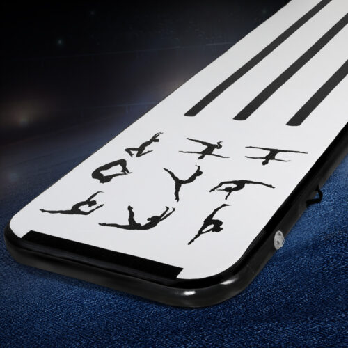 Everfit 3M Air Track Gymnastics Tumbling Mat Exercise Cheerleading Unique Black - Image 8