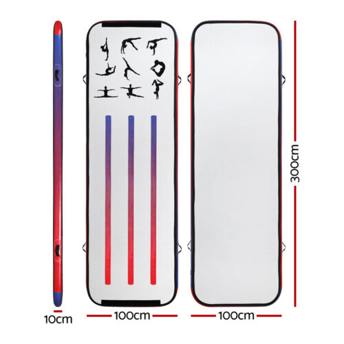 Everfit 3M Air Track Gymnastics Tumbling Mat Exercise Cheerleading Unique Style - Image 2