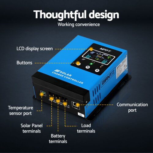 Giantz 60A MPPT Solar Charge Controller Auto 12V/24V/36V/48V Battery Regulator - Image 6