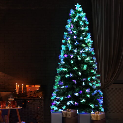 Jingle Jollys Christmas Tree 2.1M 7FT LED Xmas Multi Colour Lights Optic Fibre - Image 8