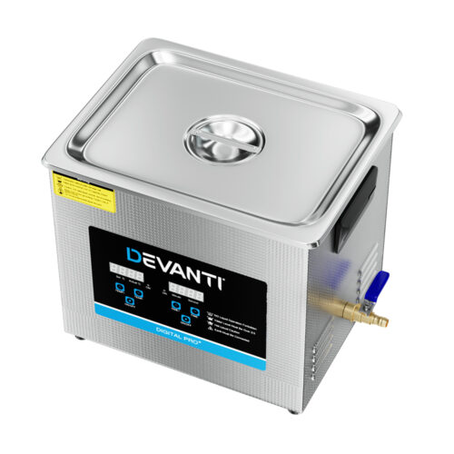 Devanti 10L Ultrasonic Cleaner Heater Cleaning Machine Timer Industrial 240W - Image 3