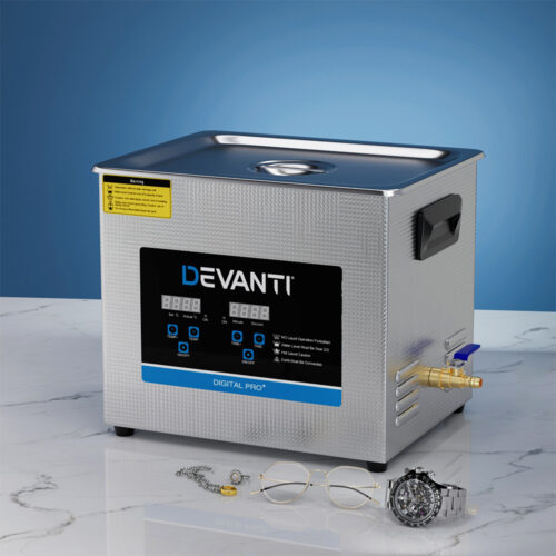 Devanti 10L Ultrasonic Cleaner Heater Cleaning Machine Timer Industrial 240W - Image 4