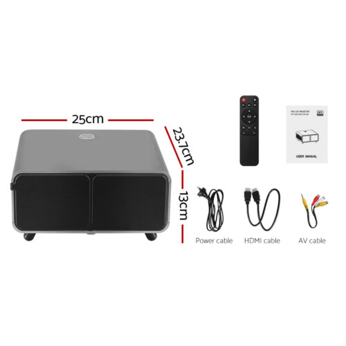 Devanti Portable Wifi Video Projector 4K 2.4G/5G Home Theater HDMI 1080P - Image 2