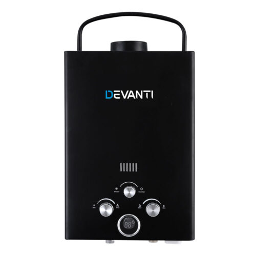 Devanti Portable Gas Water Heater 8L/Min LPG System Black - Image 3