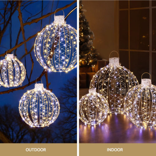 3 PCS Christmas Lights 360 LED Fairy Light Ball Decorations Jingle Jollys - Image 5