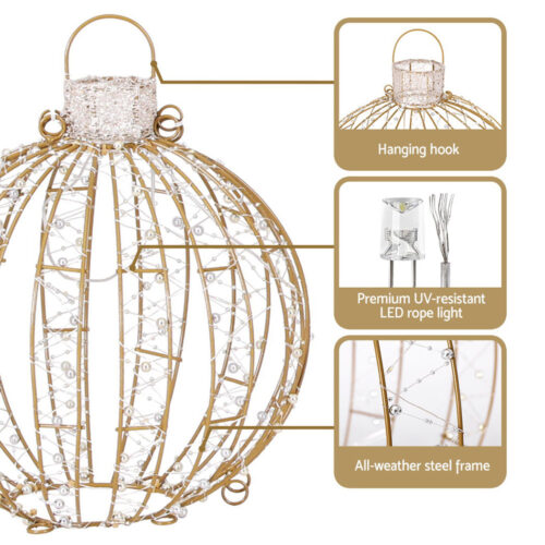 3 PCS Christmas Lights 360 LED Fairy Light Ball Decorations Jingle Jollys - Image 6