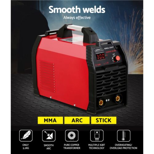 Giantz 300Amp Inverter Welder MMA ARC iGBT DC Gas Welding Machine Stick Portable - Image 4