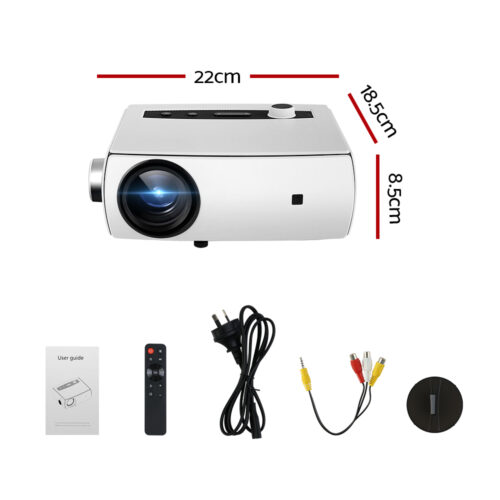 Devanti Mini Video Projector Wifi USB HDMI Portable HD 1080P Home Movie - Image 2