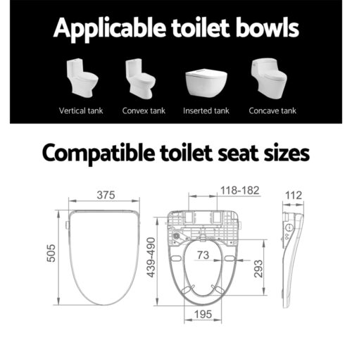 Cefito Bidet Electric Toilet Seat Cover Remote Control - Image 6