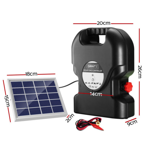 Giantz Fence Energiser 15KM Solar Powered 0.8J Electric - Image 2