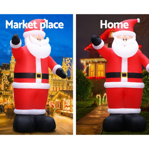 Jingle Jollys Christmas Inflatable Santa 5M Illuminated Decorations - Image 4
