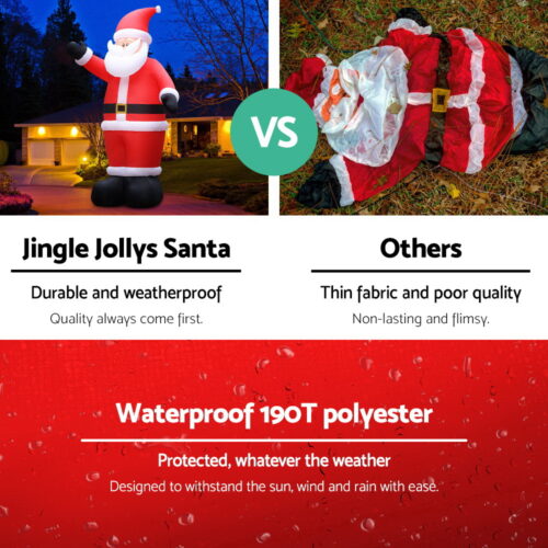 Jingle Jollys Christmas Inflatable Santa 5M Illuminated Decorations - Image 5