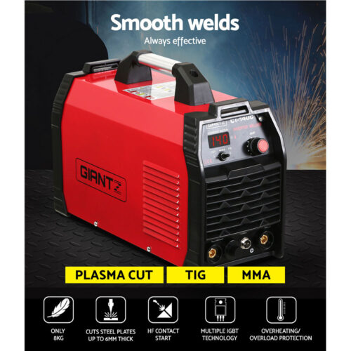 Giantz 140Amp Inverter Welder Plasma Cutter Gas DC iGBT Portable Welding Machine - Image 4