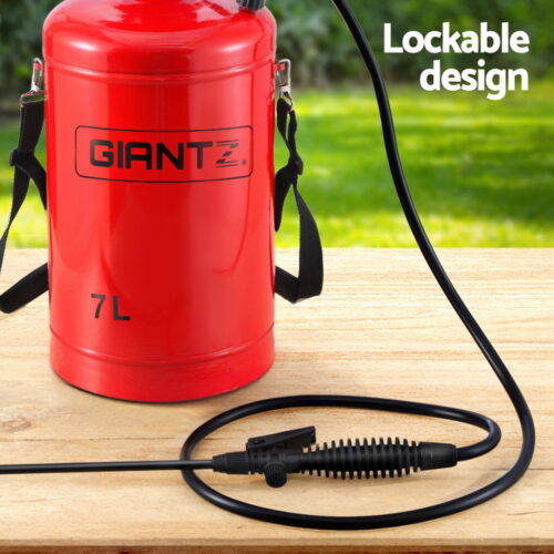 Giantz Weed Sprayer Pressure 7L Shoulder Pesticide Metal - Image 4