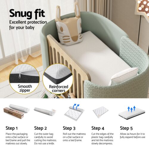 13cm Giselle Baby Cot Mattress Gel Foam - Image 6