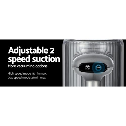 Devanti Stick Vacuum Cleaner Bagless Cordless 120W Purple - Image 4