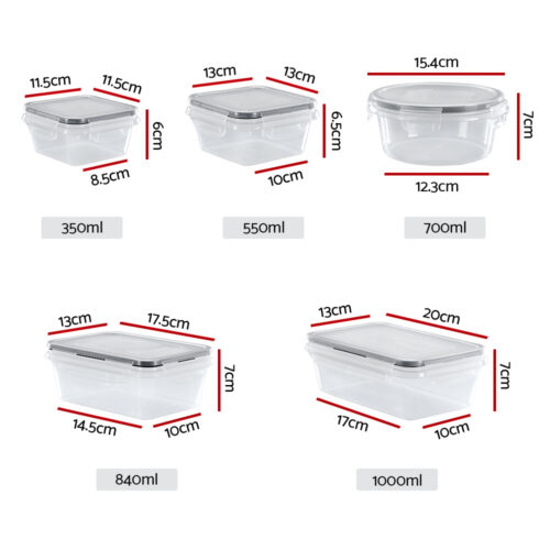 5-Star Chef Cereal Dispenser Food Storage Container 16PCS - Image 2