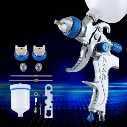 Giantz Spray Gun Paint Gun HVLP Gravity Feed 1.4mm 1.7mm 2.0mm Nozzles Included - Image 7