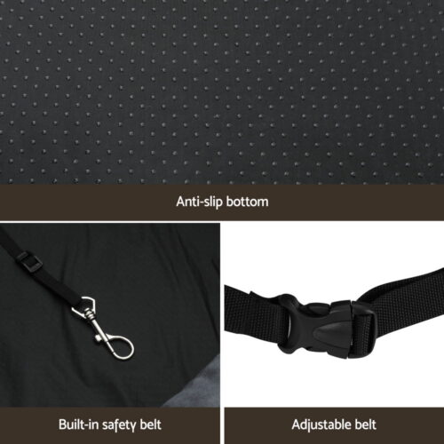 i.Pet Dog Car Seat Booster Cover Pet Bed Portable Waterproof Belt Non Slip Travel - Image 5