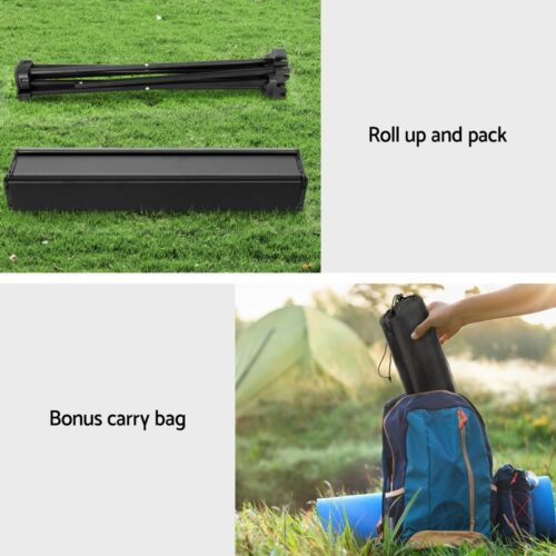 Weisshorn Folding Camping Table 40CM Roll Up Outdoor Picnic BBQ Aluminium Desk - Image 6