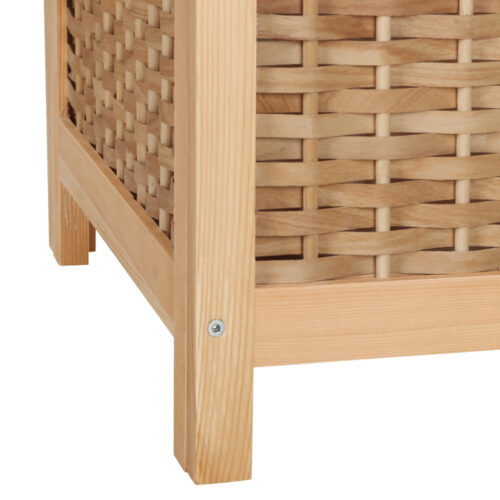 Artiss Laundry Hamper Bathroom Storage Cabinet Wooden Organiser Bag Clothes - Image 4