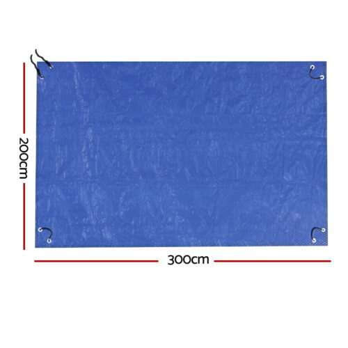 Aquabuddy Pool Cover 3x2m Above-ground Swimming Pool Blanket Blue - Image 2