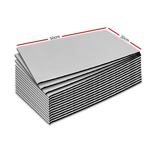 Weisshorn Butyl Car Sound Deadener Deadening Insulation Material with Application Roller 32CM X 50CM X 24pcs - Image 2