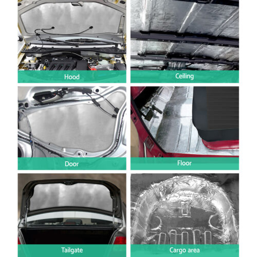 Weisshorn Butyl Car Sound Deadener Deadening Insulation Material with Application Roller 32CM X 50CM X 24pcs - Image 6