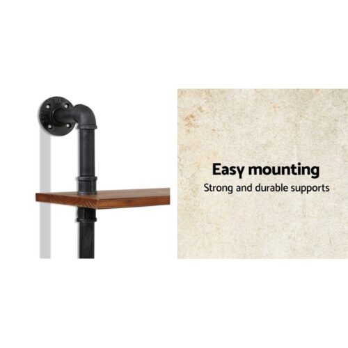 Artiss Floating DIY Pipe Shelf 3 Tiers - ISSA - Image 6