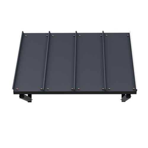 Instahut Window Door Awning Canopy 1mx1.2m Black Metal Frame - Image 3