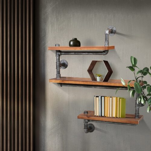 Artiss Floating DIY Pipe Shelf 3 Tiers - IONA - Image 7
