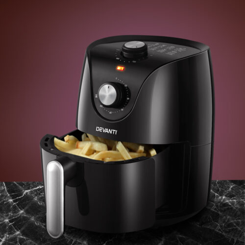 Devanti Air Fryer 2.5L Knob Fryers - Image 8