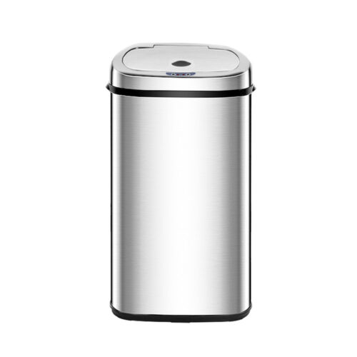 Devanti 50L Motion Sensor Bin Rubbish Automatic Silver - Image 3
