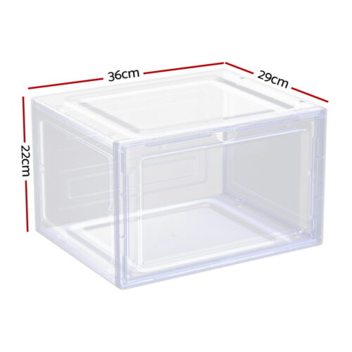 Artiss Shoe Box DIY Set of 6 Stackable Magnetic Door - Image 2
