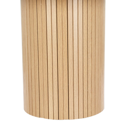 Artiss Coffee Table Round Fluted Base PIIA - Image 4
