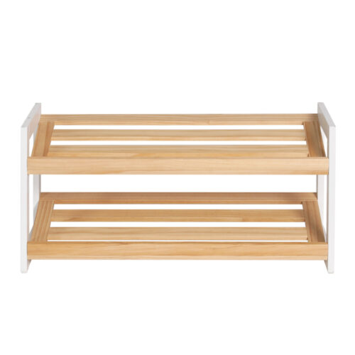 Artiss Shoe Rack 2 Tier 6 Pairs White Kara - Image 3