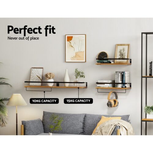 Artiss Floating Wall Shelf Set of 2 - Image 6