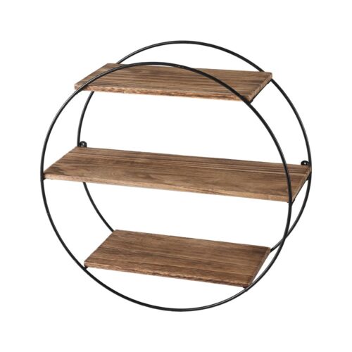 Artiss Floating Wall Shelf Round 3-Tier - Image 4
