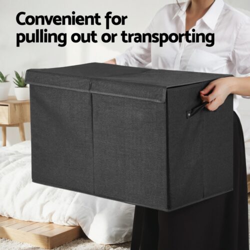 Keezi Large Toy Box Chest Storage with Flip-Top Lid Foldable Organizer Bins - Image 5