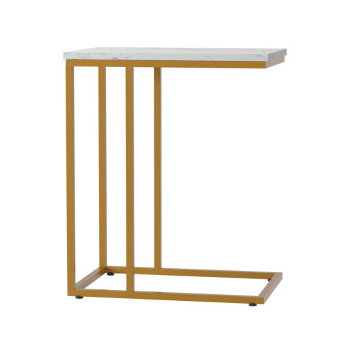 Artiss Coffee Table Side Table Marble Effect Emma - Image 3