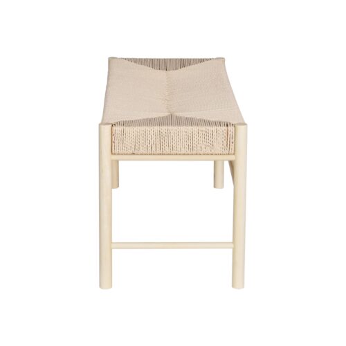 Artiss Dining Bench Paper Rope Seat Wooden Chair 100cm - Image 4