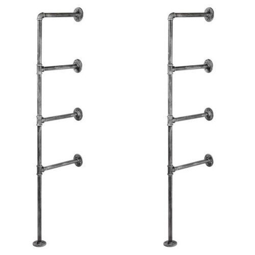 Artiss Floating DIY Pipe Shelf Metal Brackets Set of 2 - Image 4