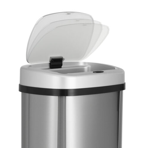 Devanti 50L Sensor Bin Motion Rubbish Automatic Silver - Image 4