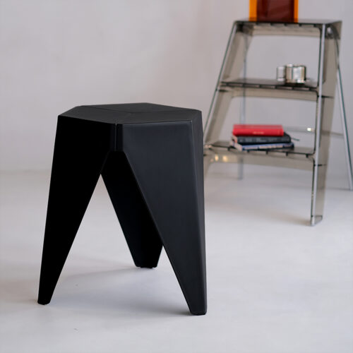 Artiss 2x Bar Stools Puzzle Plastic Foot Stool Black - Image 8