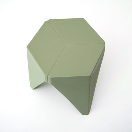 Artiss 2x Bar Stools Puzzle Plastic Foot Stool Green - Image 3